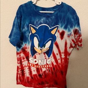 Sonic Tie-Dye Short Sleeve Tee - Blue & Red